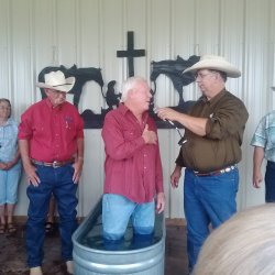 baptism of man with harmonica player and pastor jimmy sanders